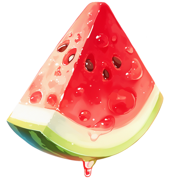 Glazy watermelon slice